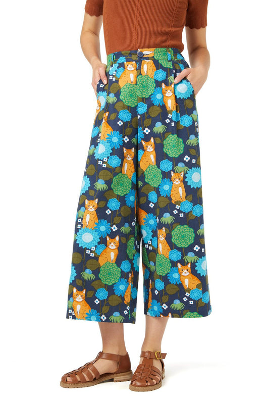 Princess Highway - Cute Cat Culotte - navy