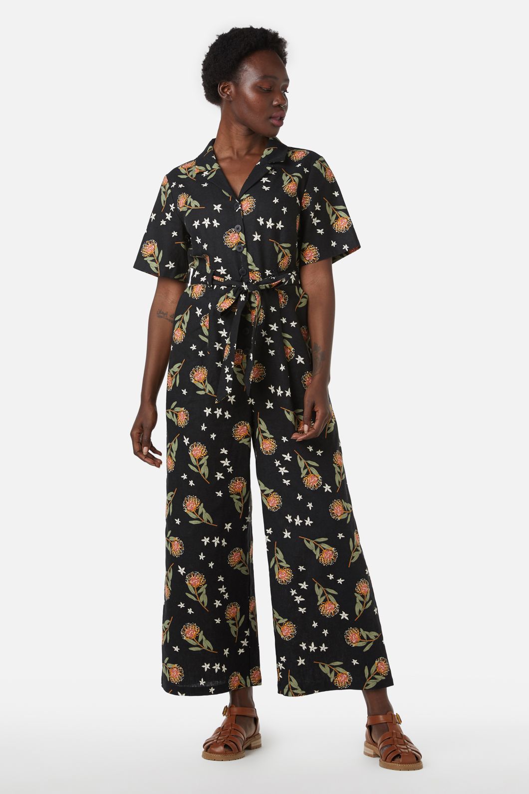 Princess Highway - Protea Jumpsuit - black