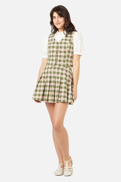 Princess Highway - Hazel Check Vest - green