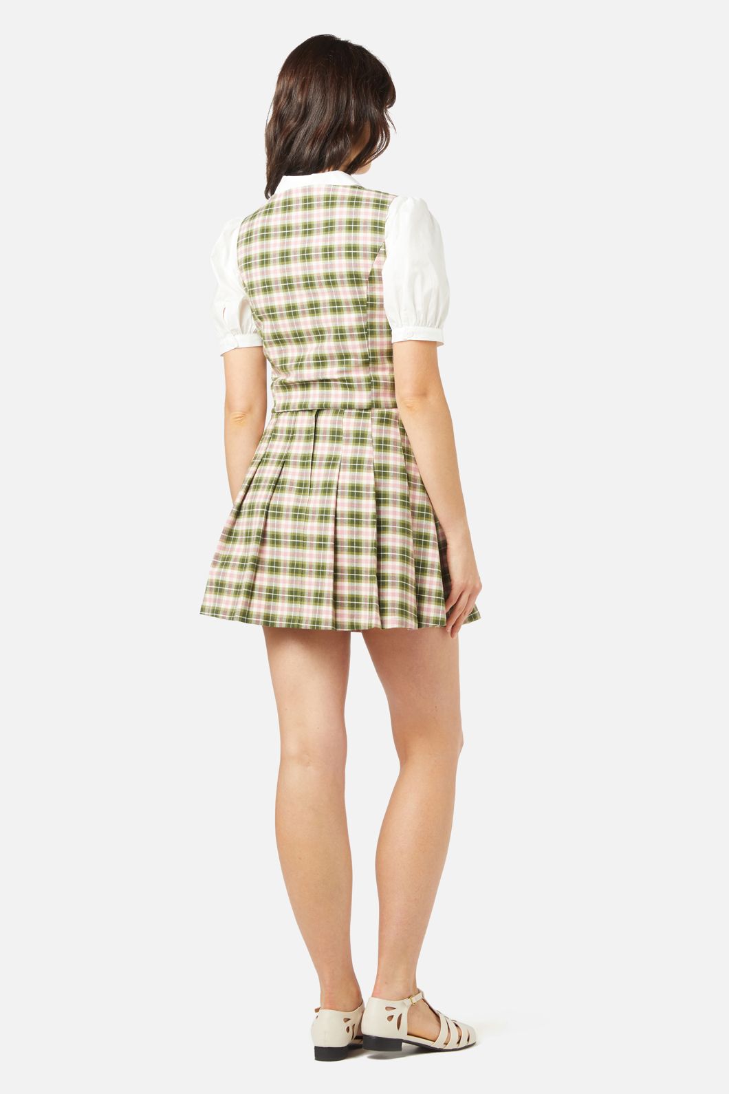 Princess Highway - Hazel Check Vest - green