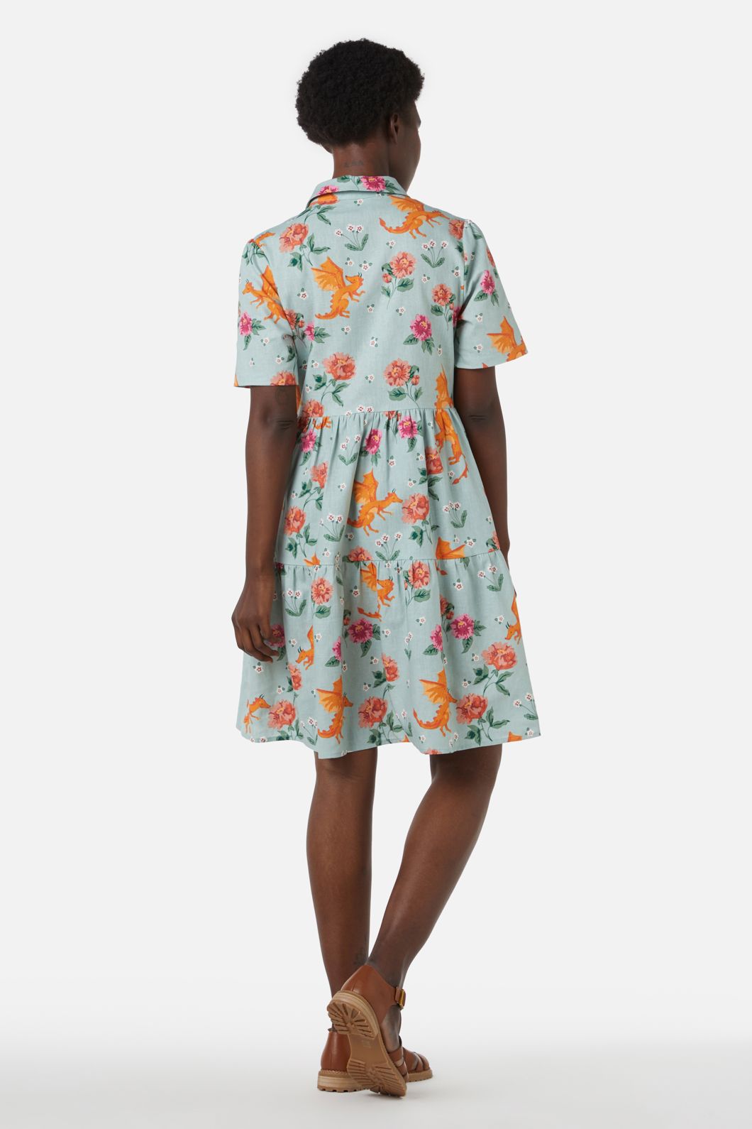 Princess Highway - Dragon Shirt Dress - green