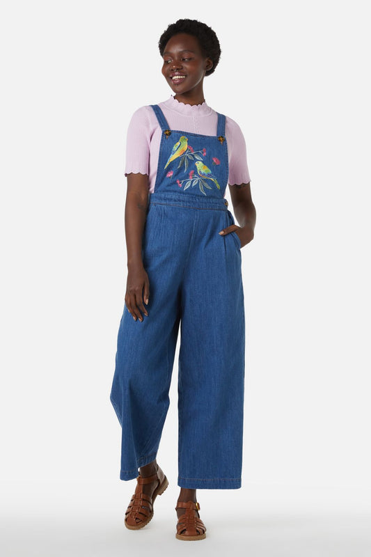 Princess Highway - Parrot Emb Overall - mid-denim