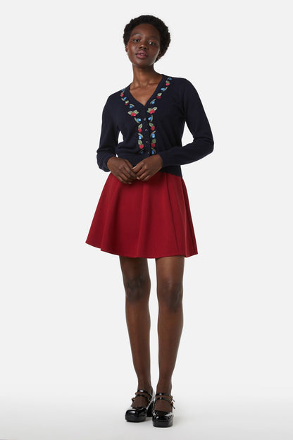 Princess Highway - Berry Sweet Emb Cardi - navy