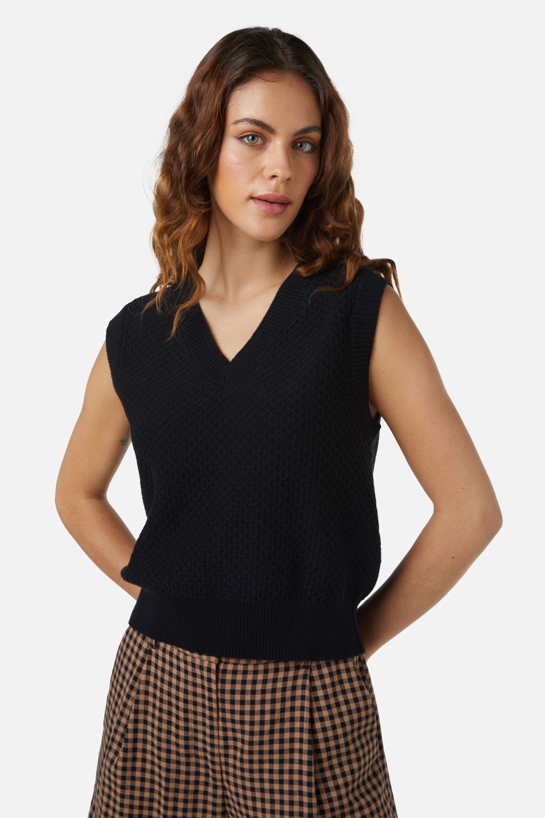 Princess Highway - Avery Knit Vest - black