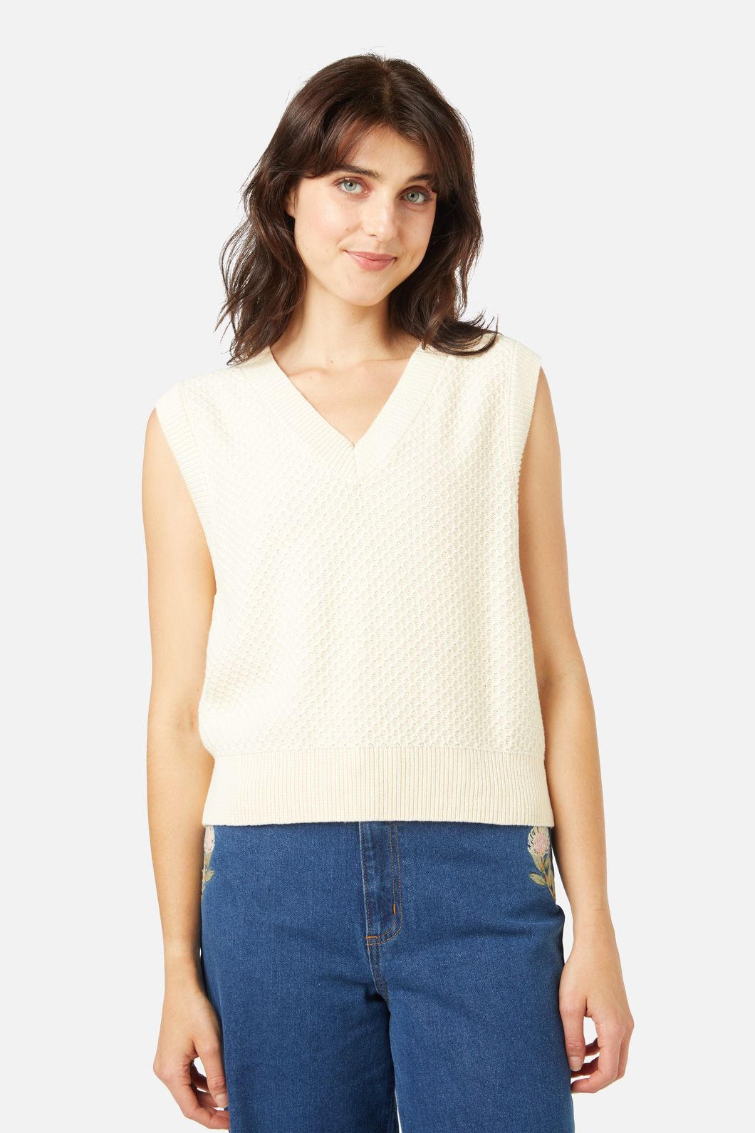 Princess Highway - Avery Knit Vest - cream
