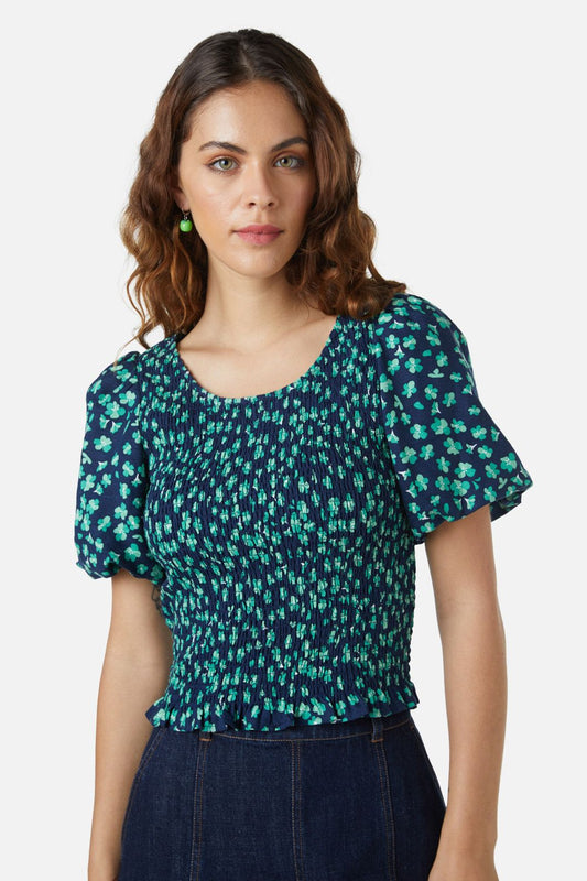 Princess Highway - Mille Fleur Top - navy