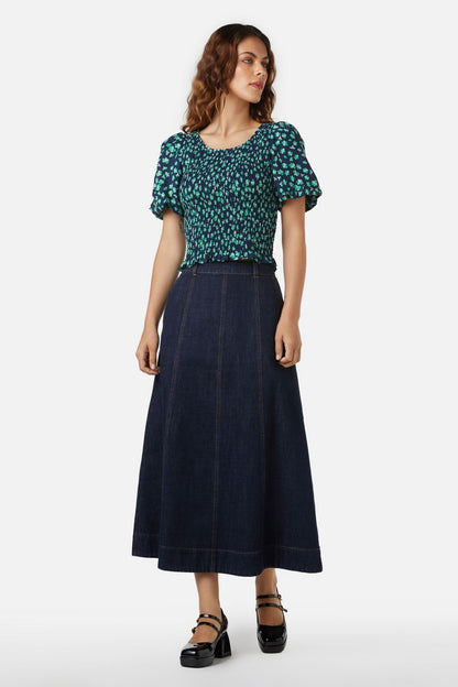 Princess Highway - Mille Fleur Top - navy