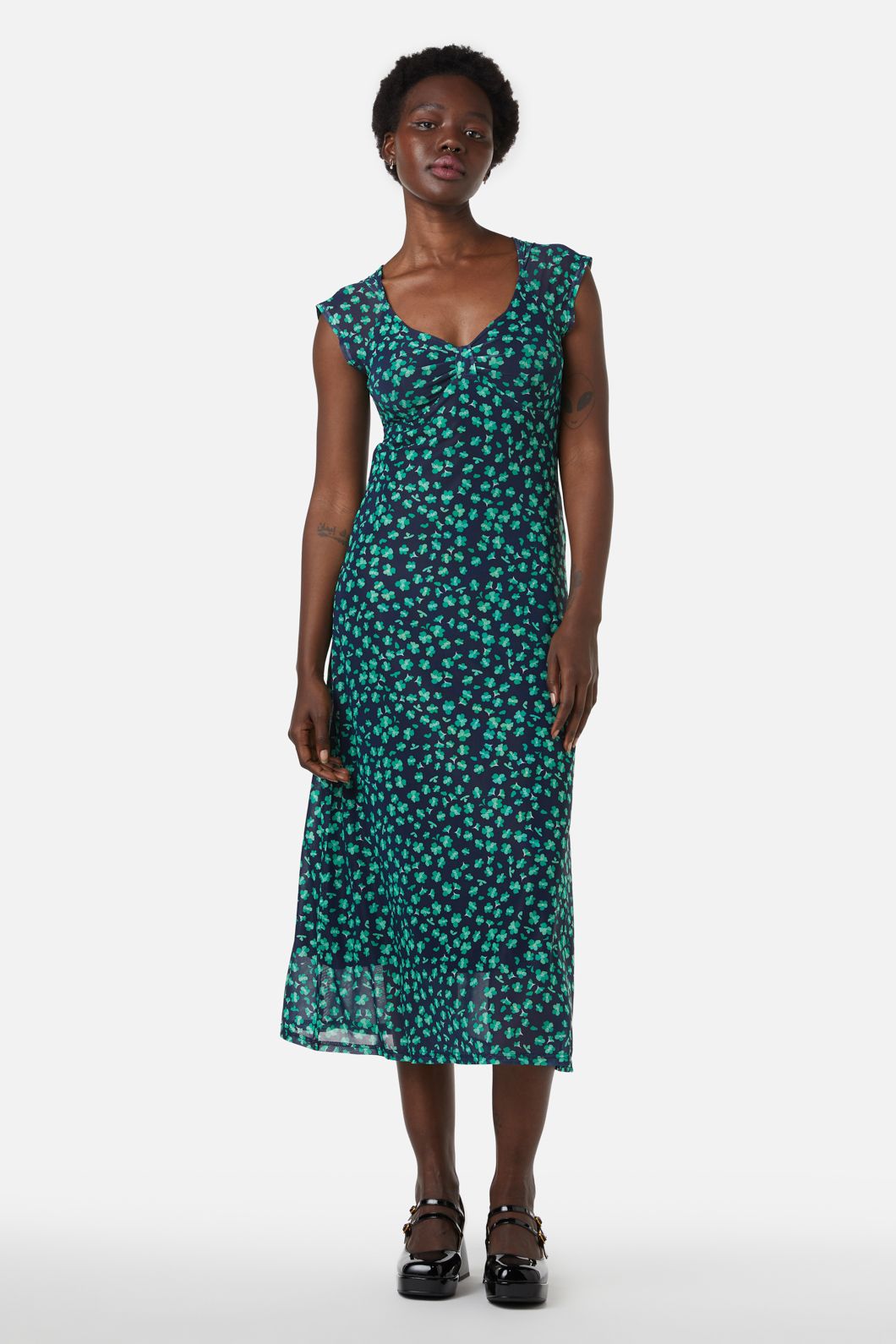 urban outfitters green flower dress Urban Outfitters Green Floral Dress UO Green Flower Mesh Maxi Dress Urban Outfitters UK