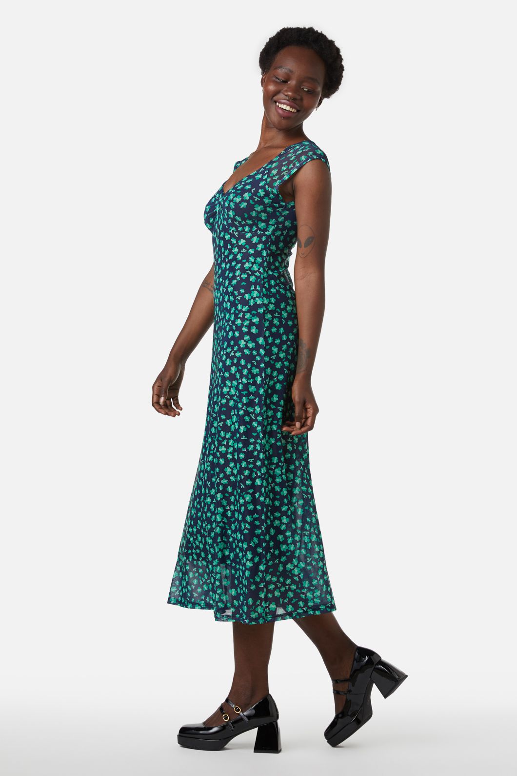Princess Highway - Mille Fleur Mesh Dress - green