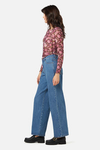 Princess Highway - Paisley Mesh Top - plum