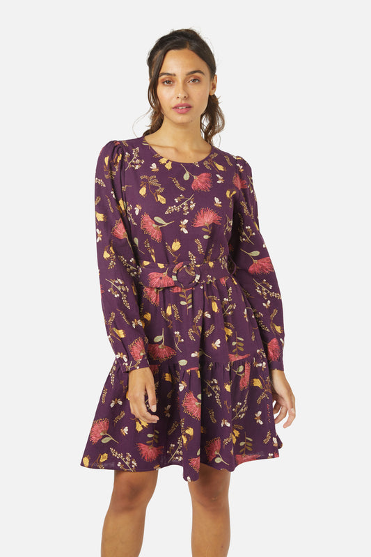 Princess Highway - NZ Flora Dress - plum