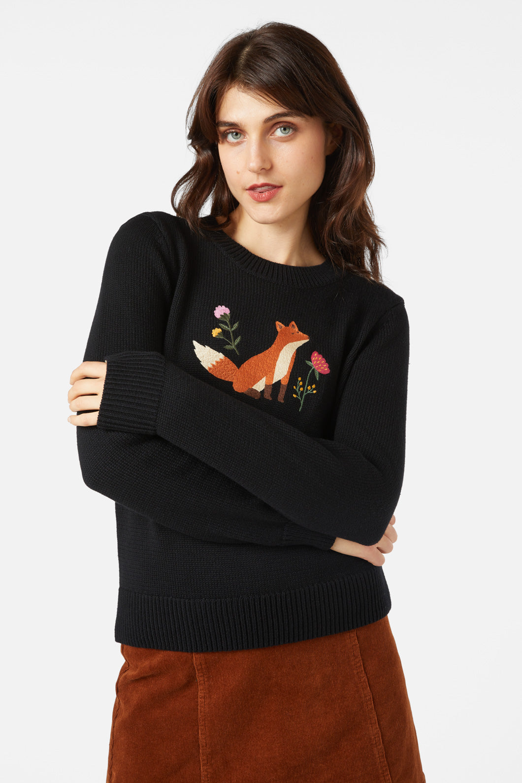 Fox Emb Sweater