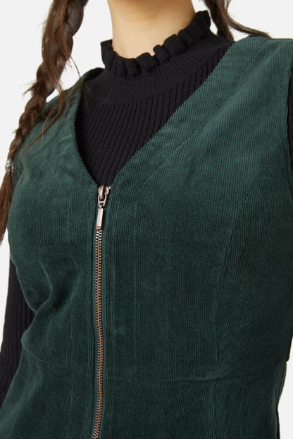 Princess Highway - Honey Cord Pinny - deep-green