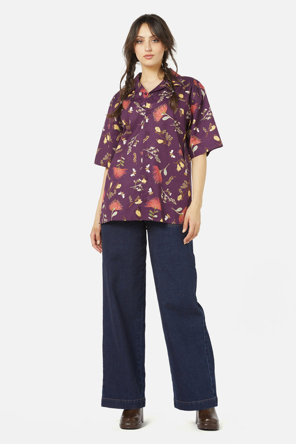 Princess Highway - NZ Flora Shirt - plum