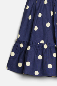 Princess Highway Kids - Primrose Spot Twirly Skirt - navy