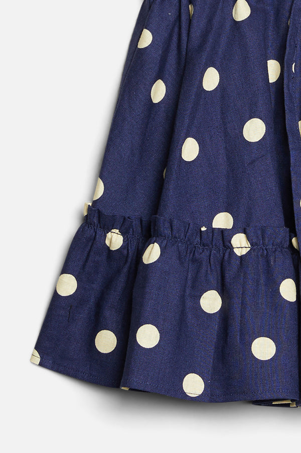 Princess Highway Kids - Primrose Spot Twirly Skirt - navy