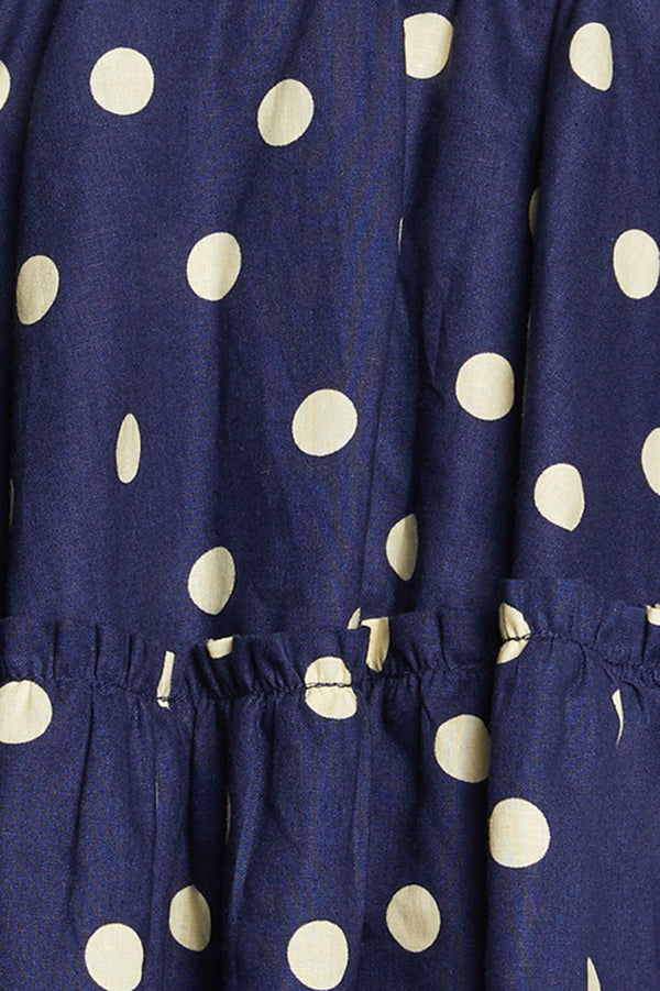 Princess Highway Kids - Primrose Spot Twirly Skirt - navy