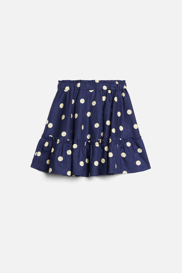 Princess Highway Kids - Primrose Spot Twirly Skirt - navy