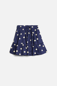 Princess Highway Kids - Primrose Spot Twirly Skirt - navy