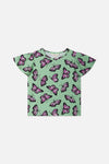 Princess Highway Kids - Flutter Kids Frill Tee - green