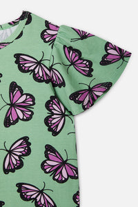 Princess Highway Kids - Flutter Kids Frill Tee - green