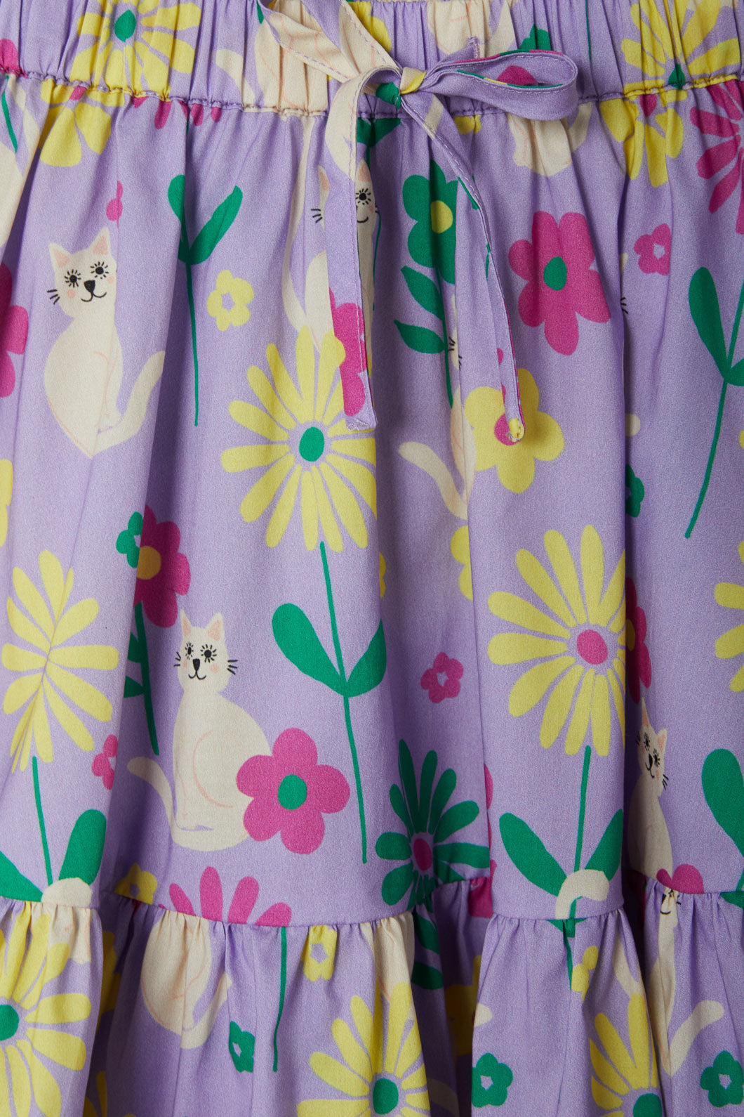 Princess Highway Kids - Cat Flower Kids Skirt - lilac