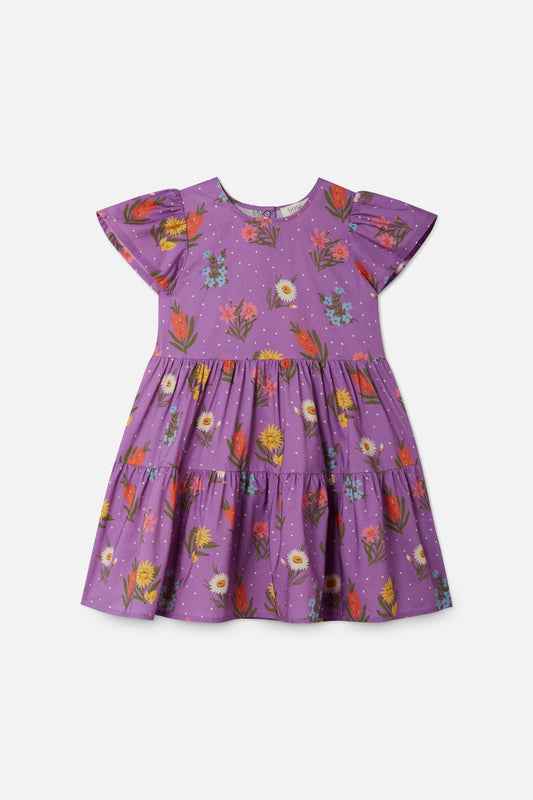 Princess Highway Kids - Mia Floral Kids Dress - lilac