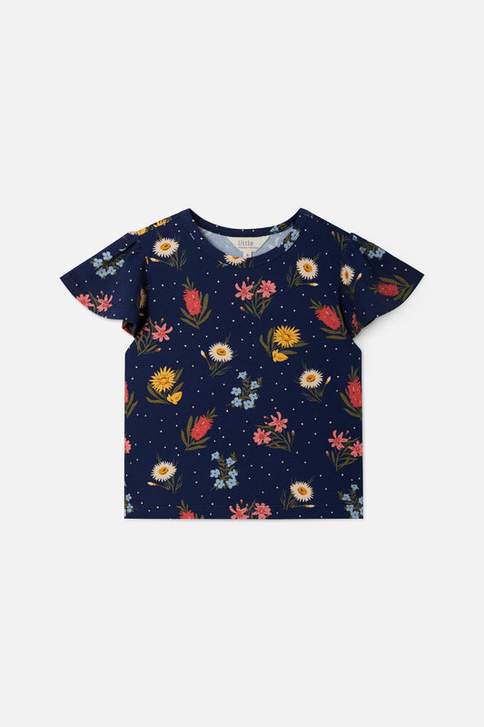 Princess Highway Kids - Mia Jersey Kids Tee - navy