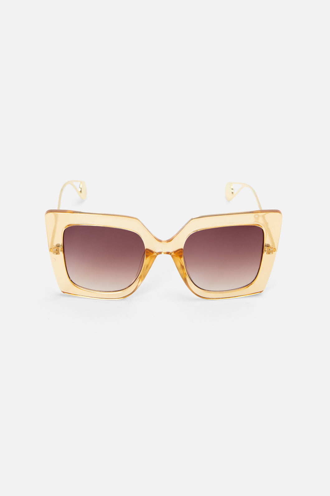 Princess Highway - Retro Square Sunglasses - champagne