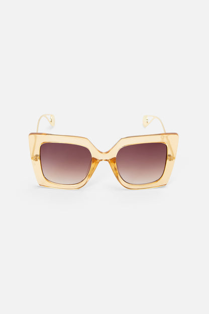 Princess Highway - Retro Square Sunglasses - champagne