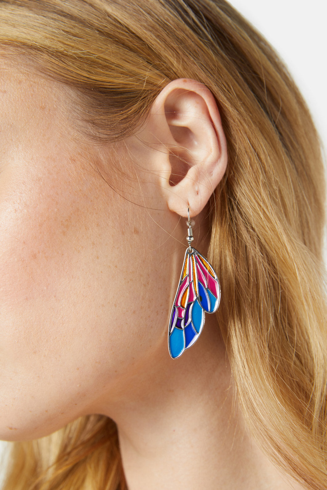 Butterfly Wing Double Piercing Earrings In Gold And Silver - CamillaBoutique