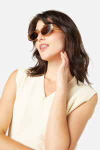 Princess Highway - Edgy Small Cat Sunglasses - champagne