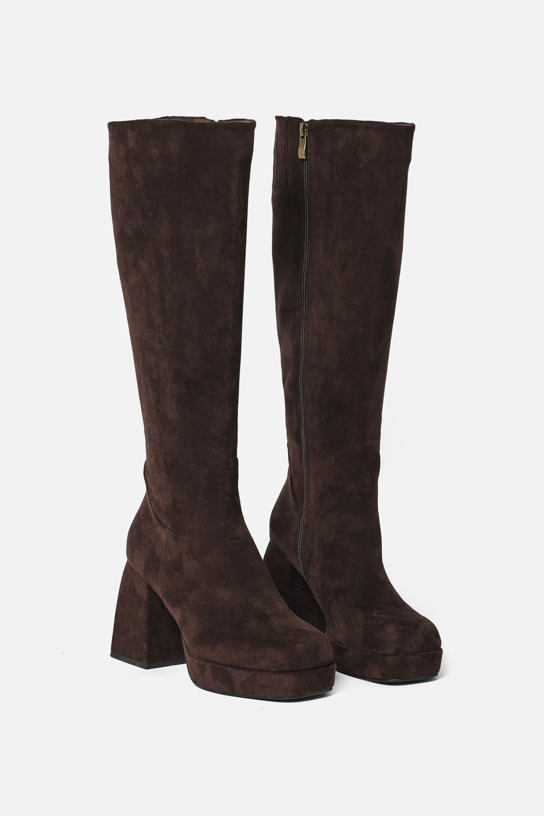 Princess Highway - Suede Look Knee High Boot - chocolate