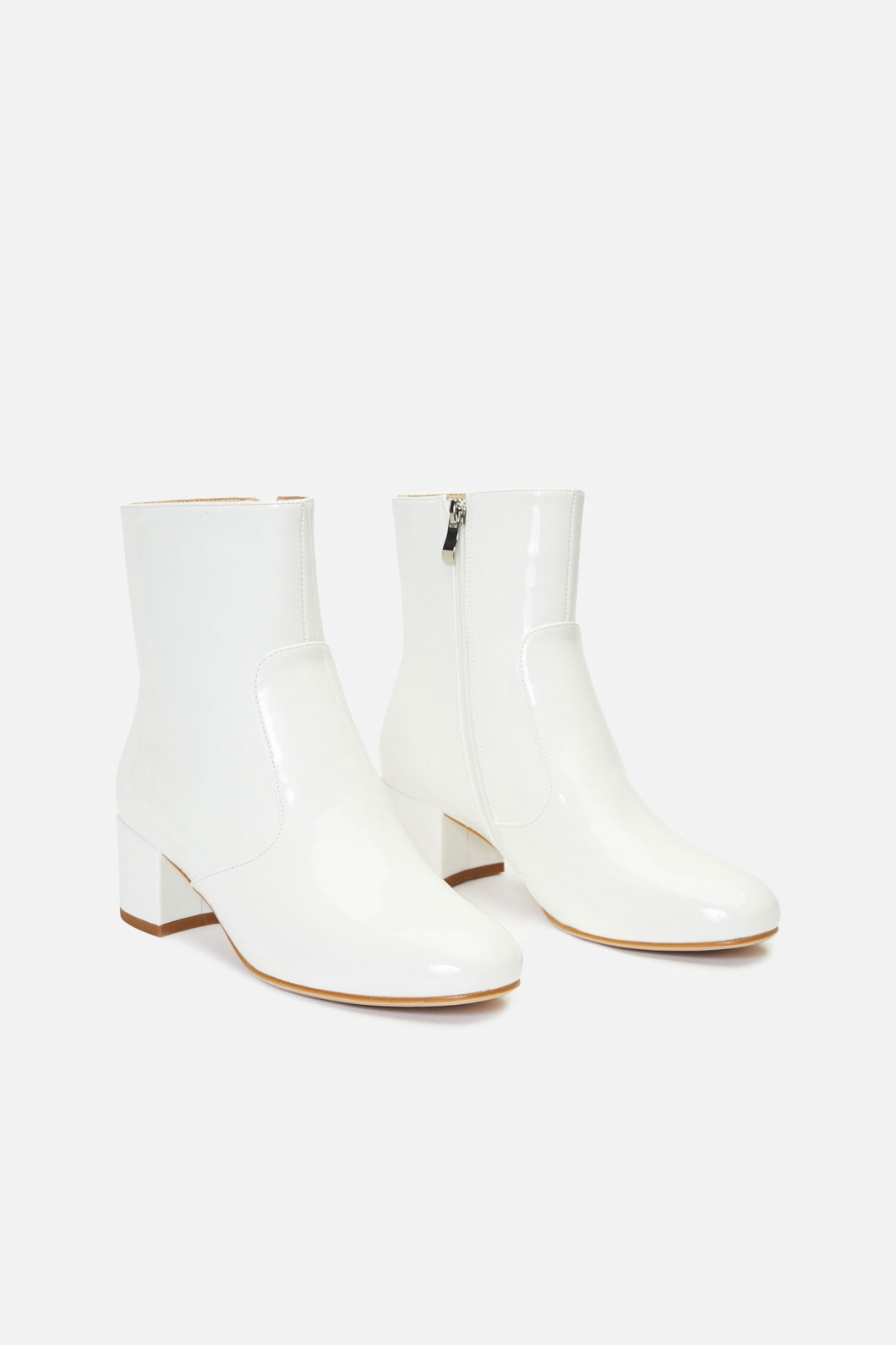Princess Highway - Patent Ankle Boot - white