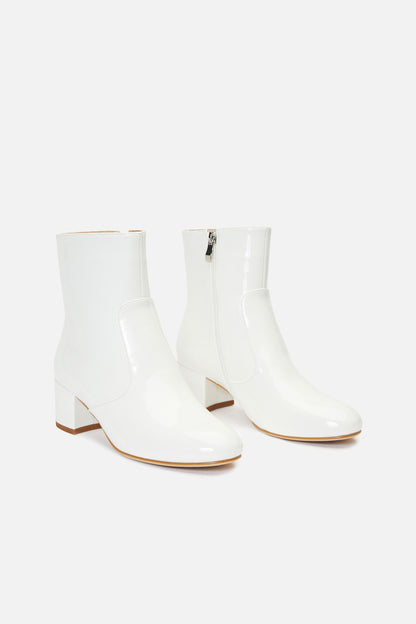 Princess Highway - Patent Ankle Boot - white