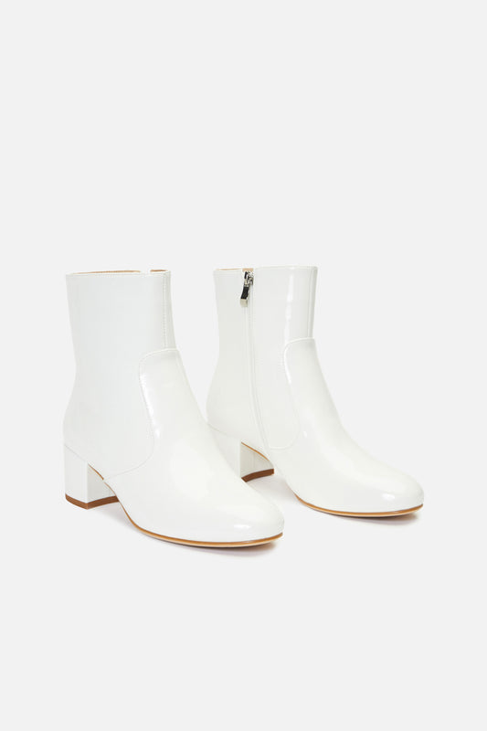Princess Highway - Patent Ankle Boot - white