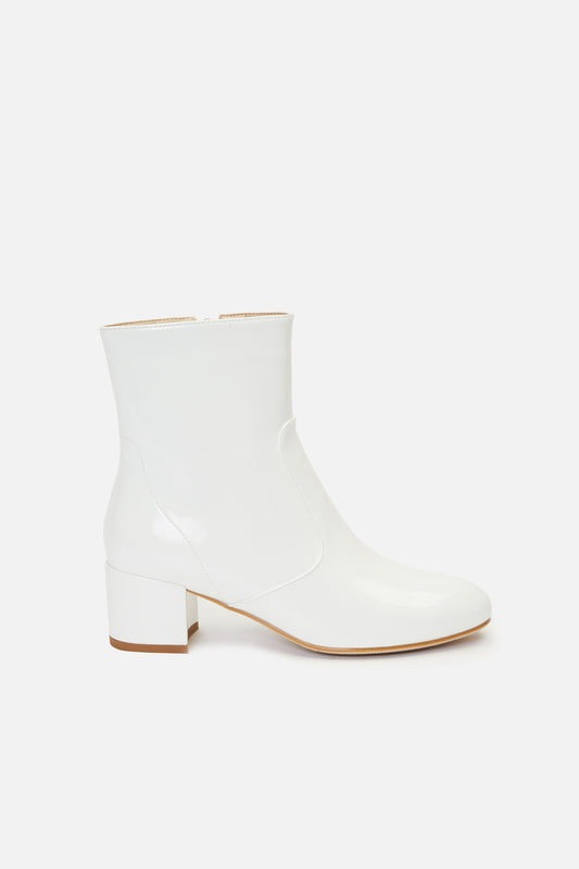 Princess Highway - Patent Ankle Boot - white