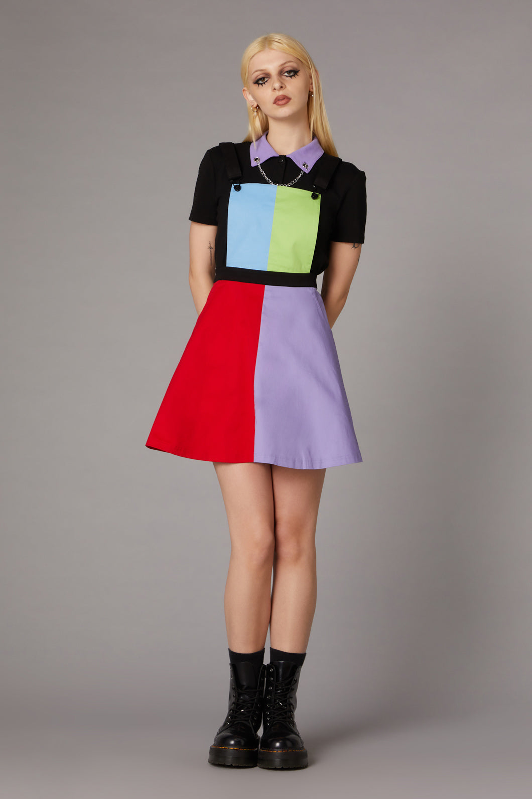 80s 2025 pinafore skirt