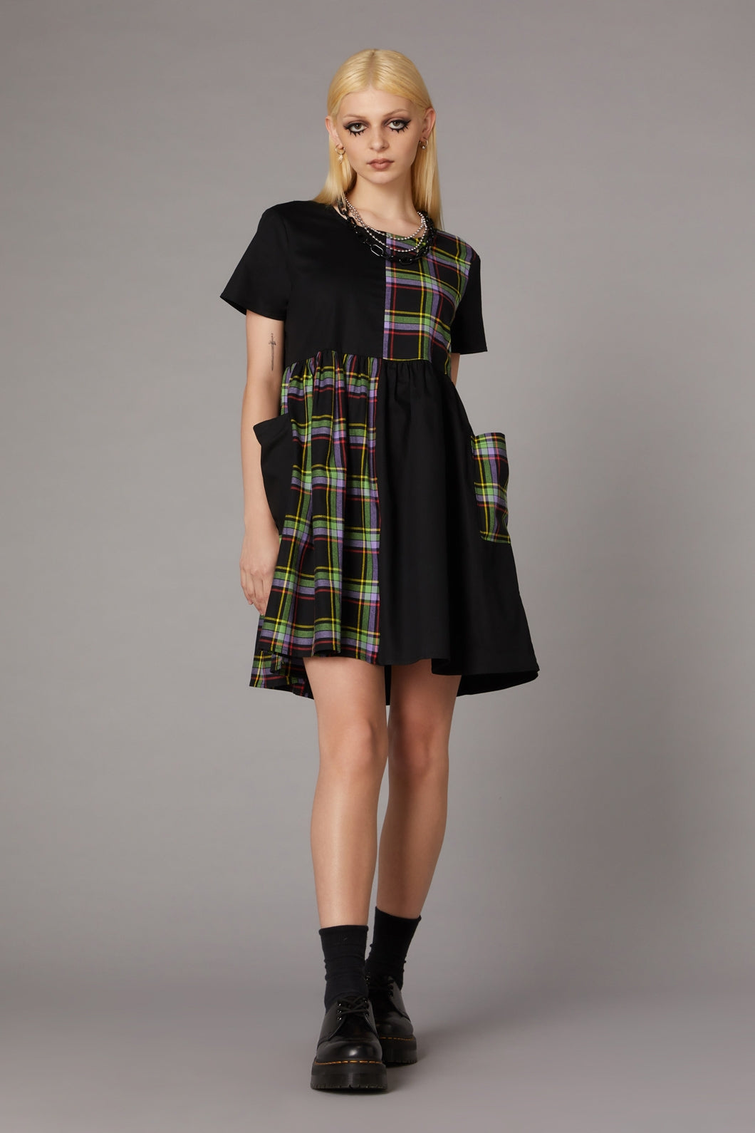 Plaid goth outlet dress