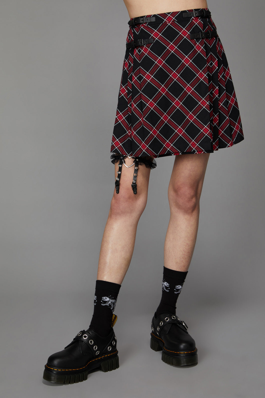Batty Goth Tartan Skirt