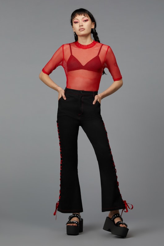 A Power Suit Amazon The Drop x Katie Sturino Flame Red Blazer and Wide Leg  Pants  With Katie Sturinos New Collection Amazons The Drop Now Goes Up  to Size 5X 