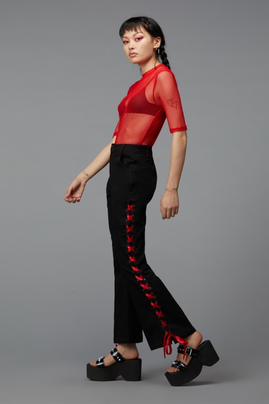Side Ribbon Trim Trousers - Buy Fashion Wholesale in The UK