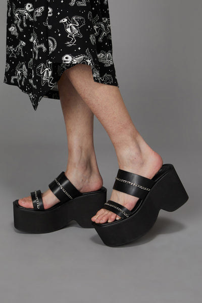 TOKYO BLACK PLATFORM SANDALS Sサイズ TOKYO BLACK PLATFORM SANDALS Sサイズ TOKYO BLACK PLATFORM