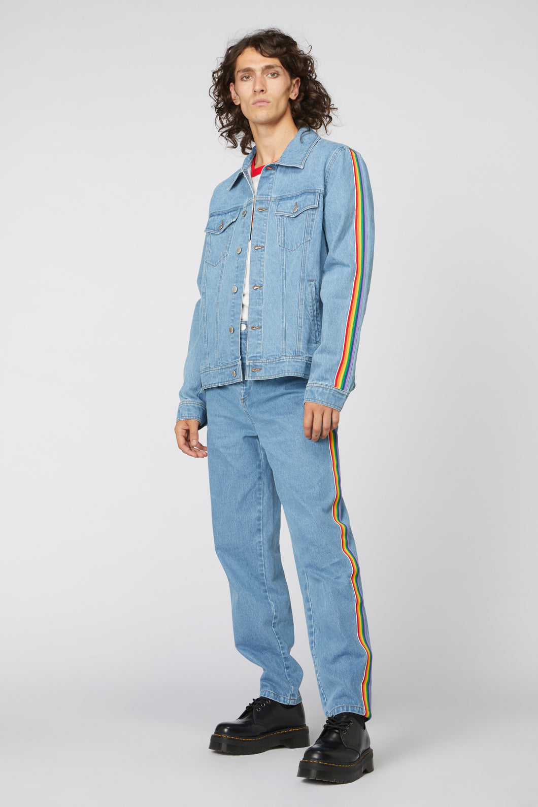 Tommy jeans sale stripe denim jacket