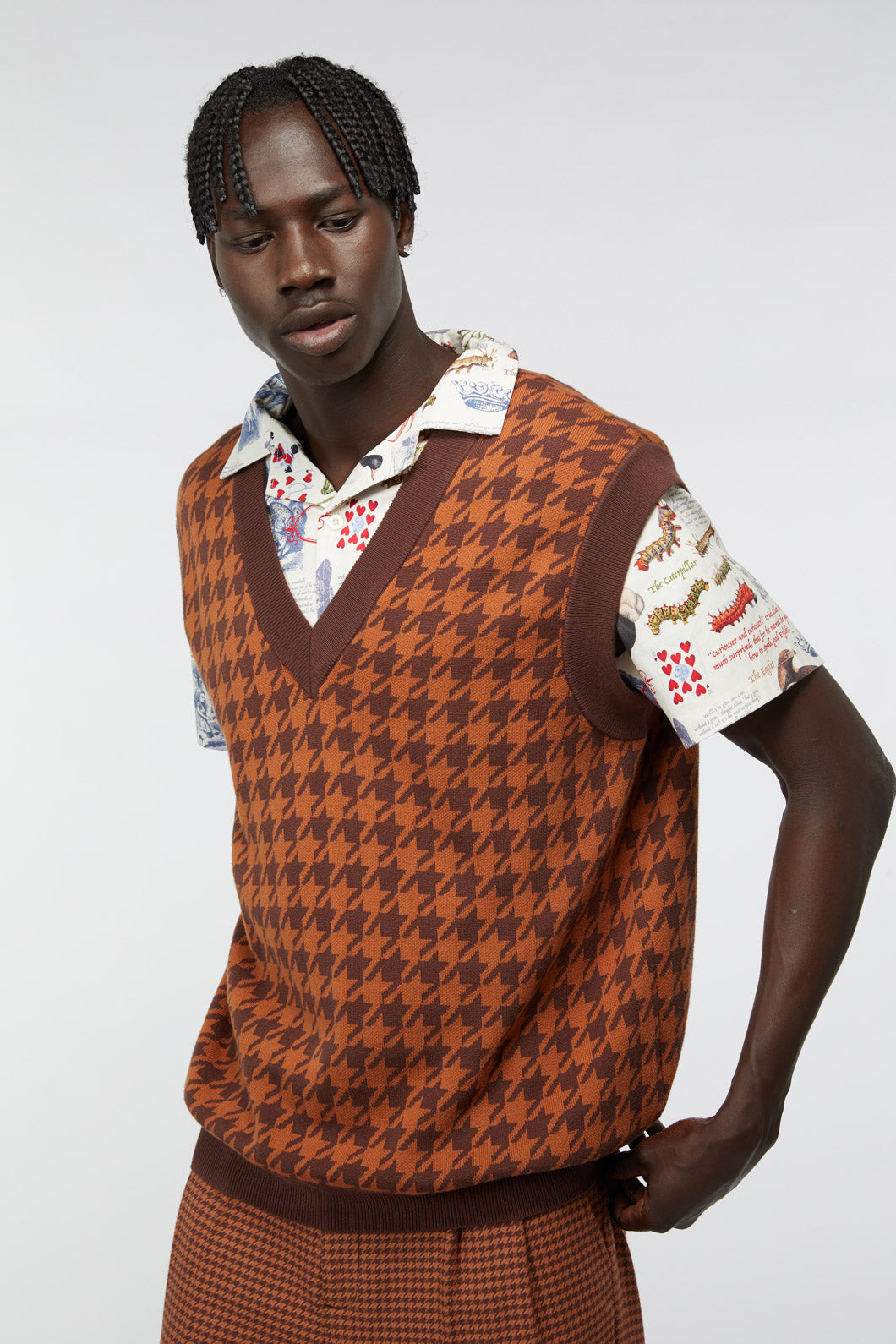 Dodo Houndstooth Knit Vest – Dangerfield