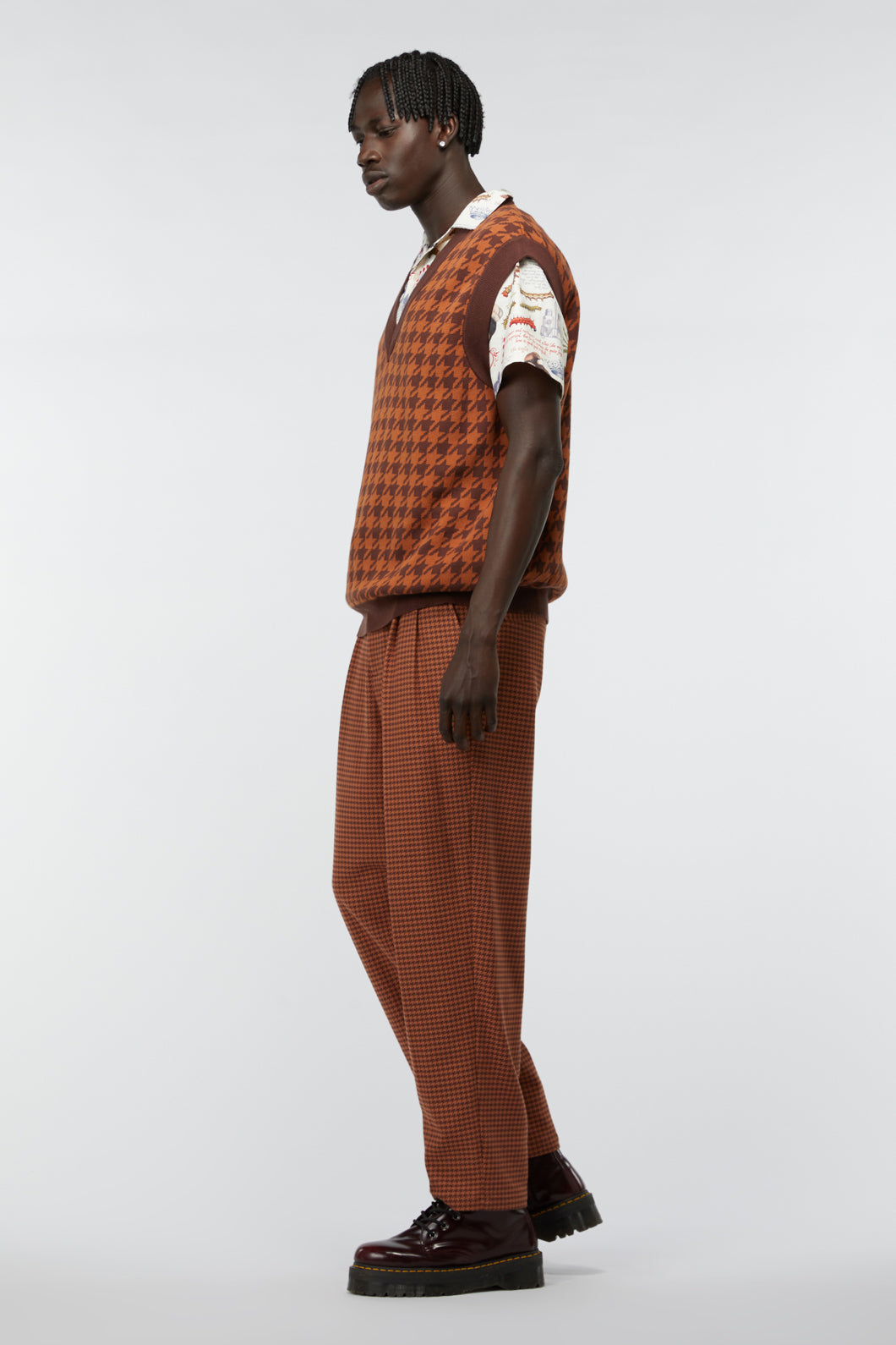 Dodo Houndstooth Knit Vest