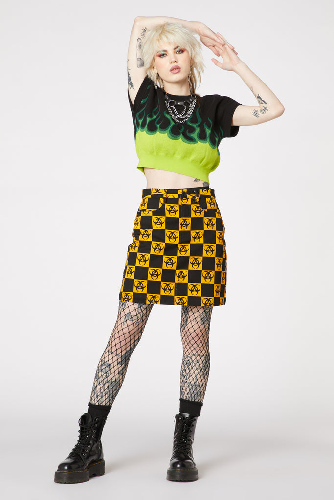 Dangerfield - Check Biohazard Mini Skirt