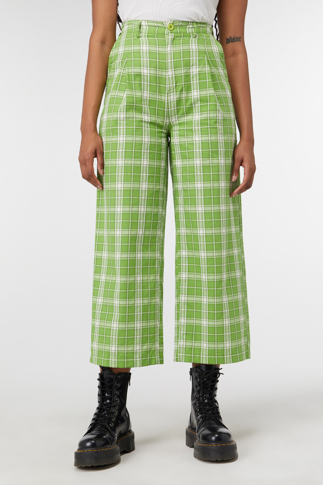 Dazed Tartan Wide Leg Pant – Dangerfield