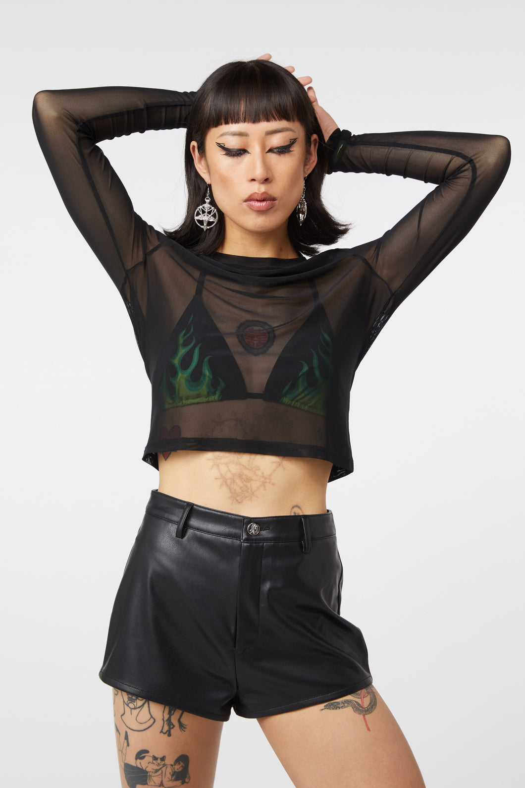 Kiapeise Women Fashion Sexy Sheer T Shirt Mesh Top Transparent Tops 
