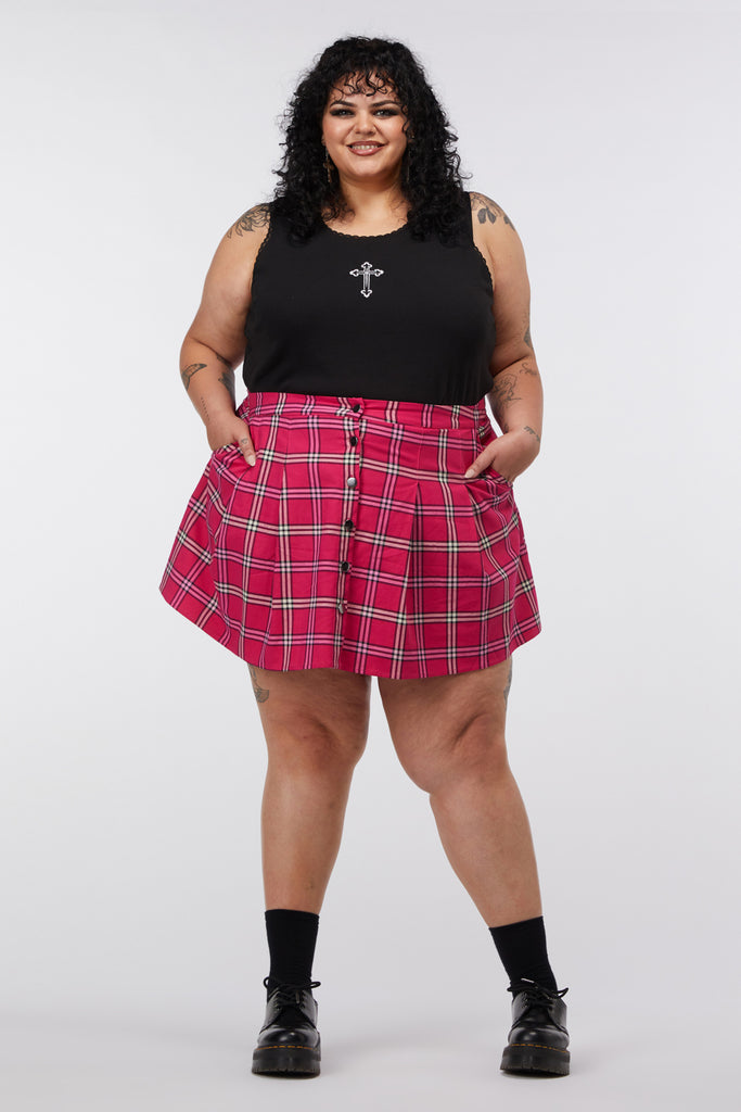 Curve Tartan Skater Skirt – Dangerfield